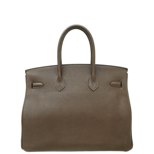 Hermes Cacao Retourne Birkin 35 Bag