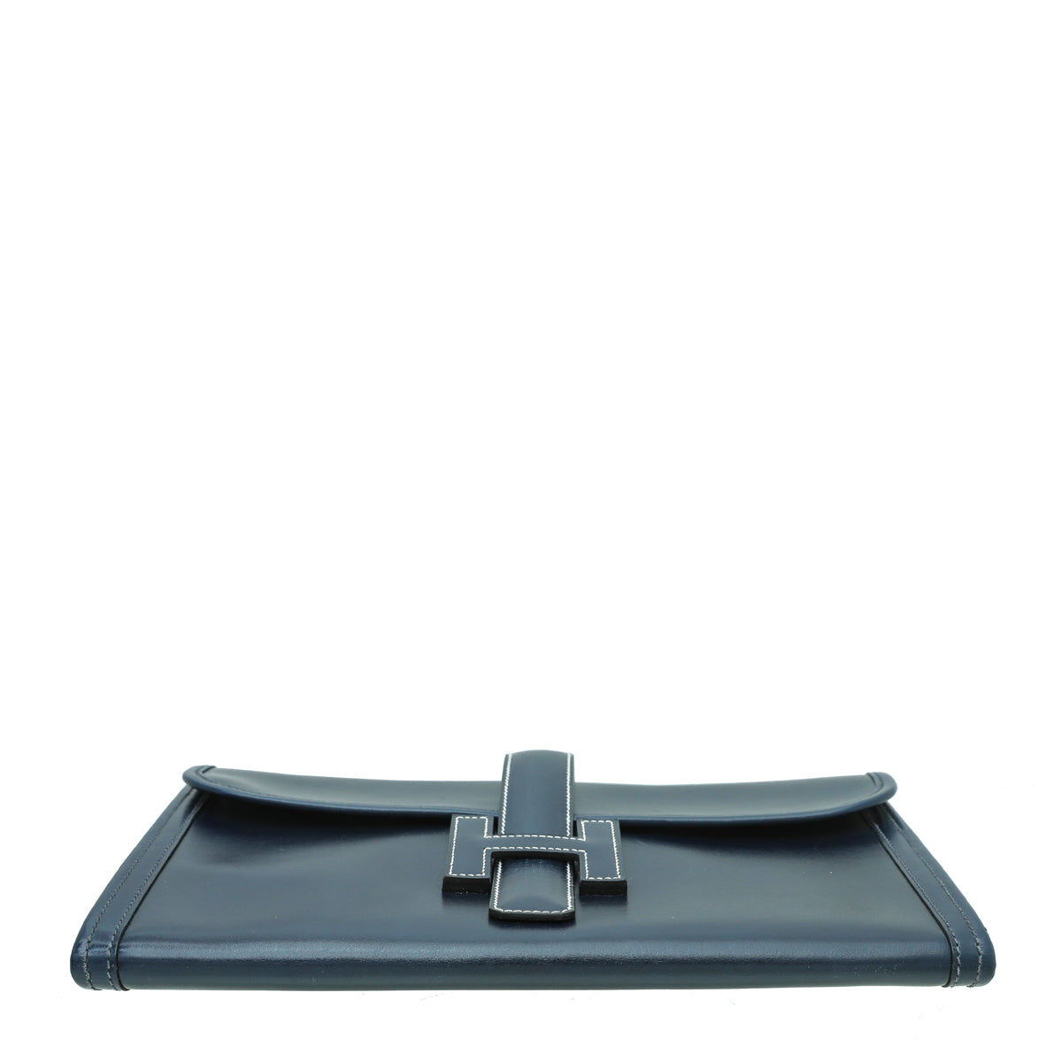 Hermes Navy Blue Jige Elan 29 Box Clutch