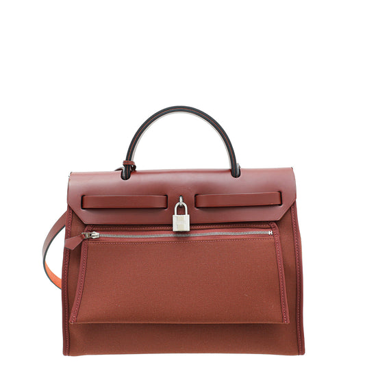 Hermes Rouge H Sellier Herbag Zip 31 PM Bag