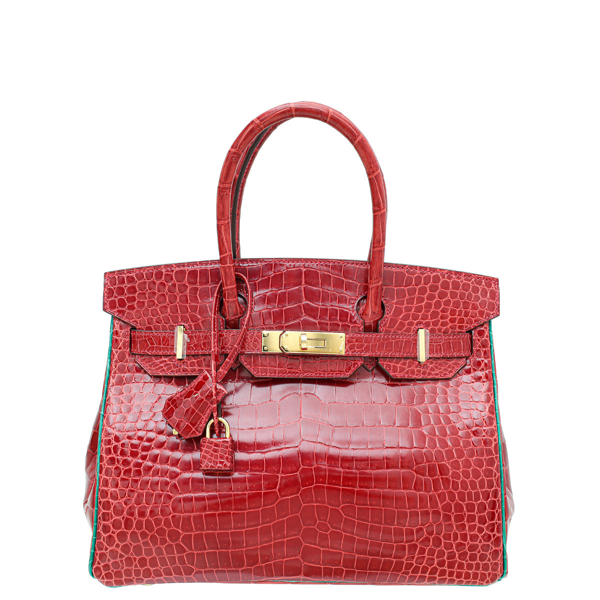 Hermes Bicolor Porosus Crocodile Horseshoe Birkin 30 Bag