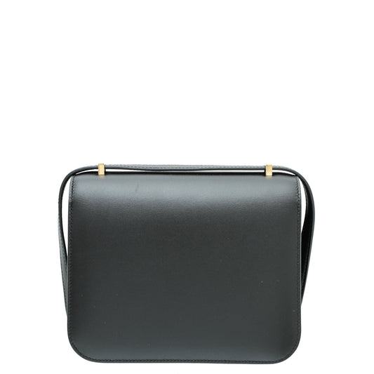 Hermes Noir Constance III Mini Tadelakt Lizard Lock Bag