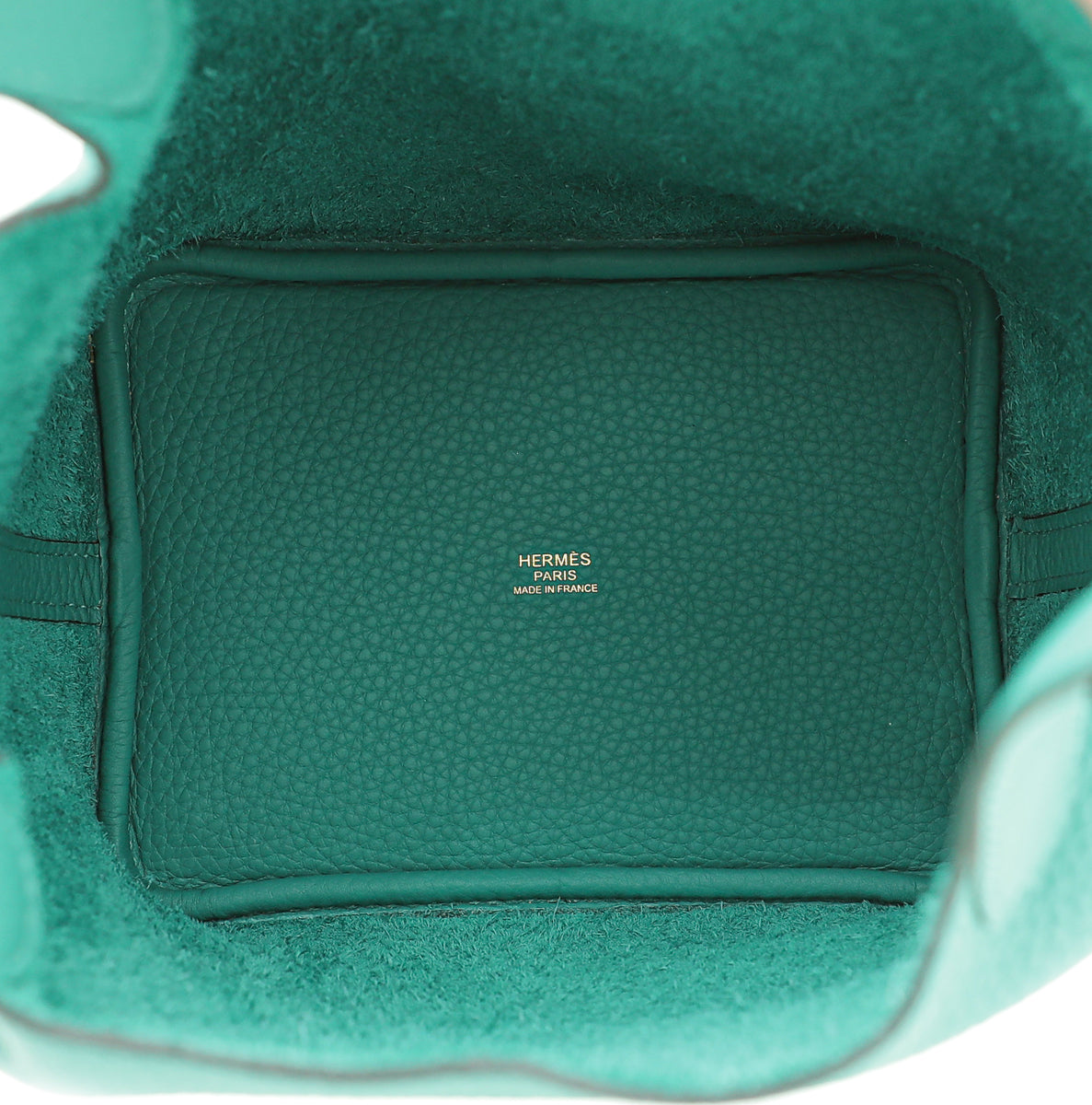 Hermes Vert Verone Picotin Lock 18 Bag