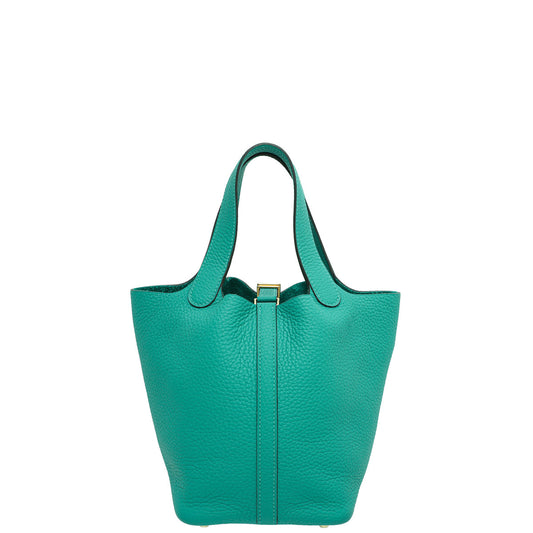 Hermes Vert Verone Picotin Lock 18 Bag