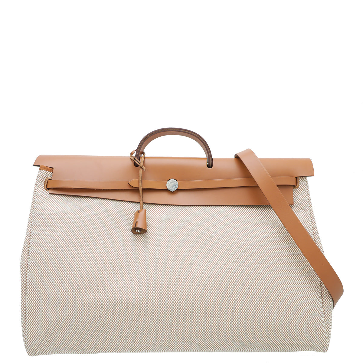 Hermes Natural Herbag Zip 50 Retourne Cabine Bag