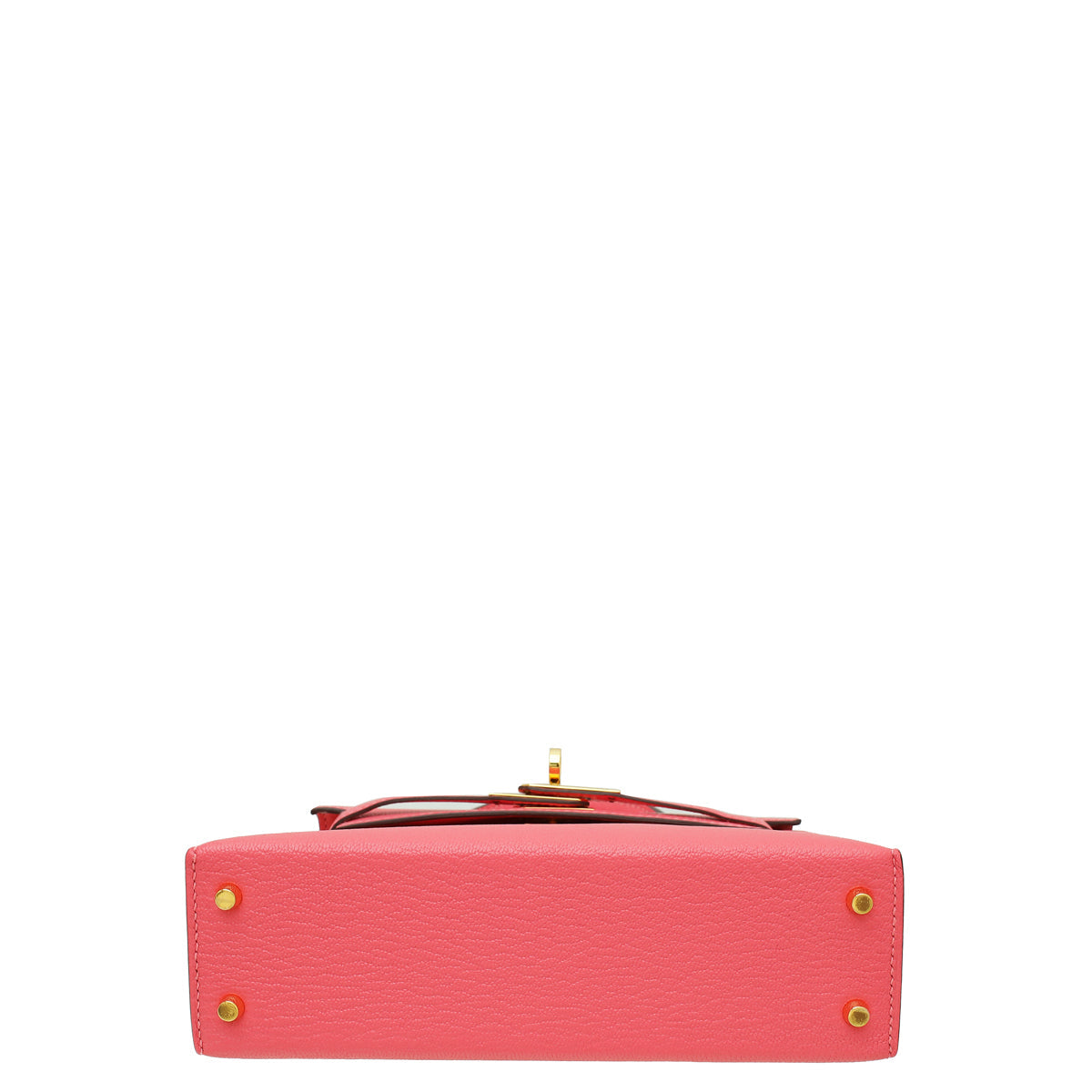 Hermes Rose Lipstick Chevre Mysore Mini Kelly Bag