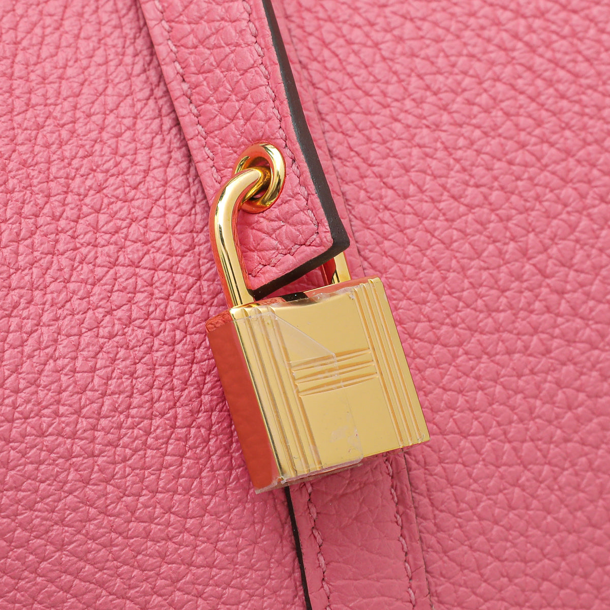 Hermes Rose Azalee Picotin 22 Crocodile Handle Bag