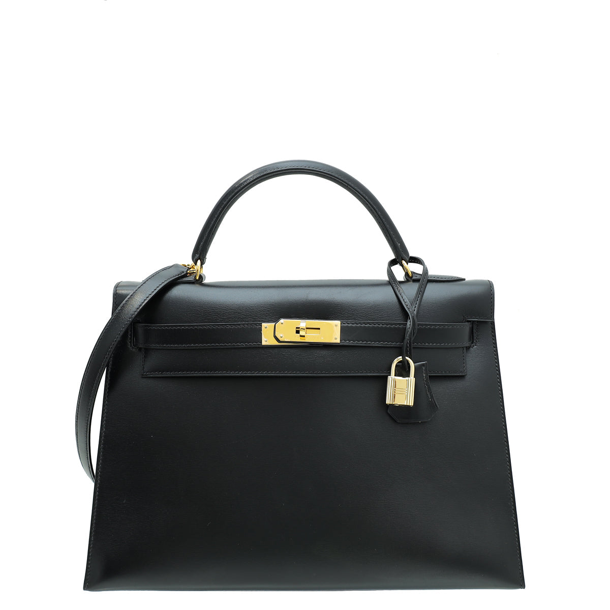 Hermes Noir Box Kelly 32 Bag