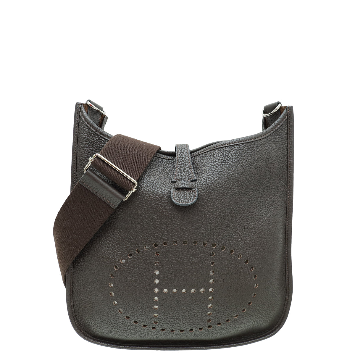 Hermes Chocolate Brown Evelyne III PM Bag