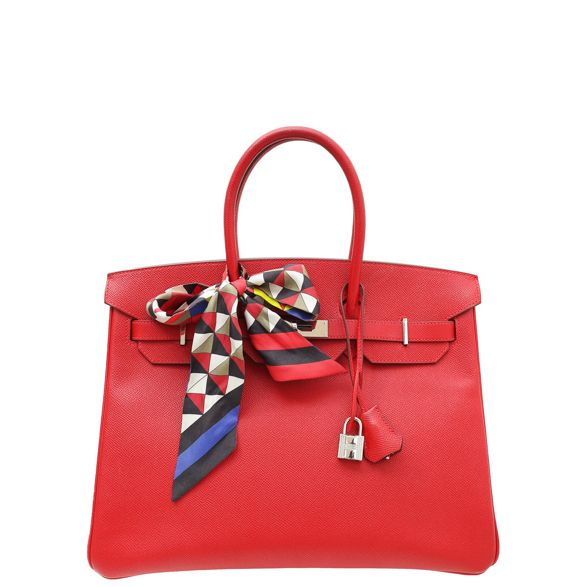 Hermes Rouge Casaque Birkin 35 Bag W/ Twilly