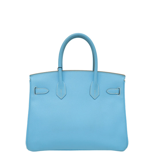 Hermes Bleu Paradise Birkin 30 Verso Bag