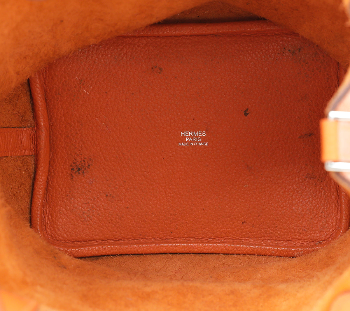 Hermes Orange Picotin Lock 18 Bag