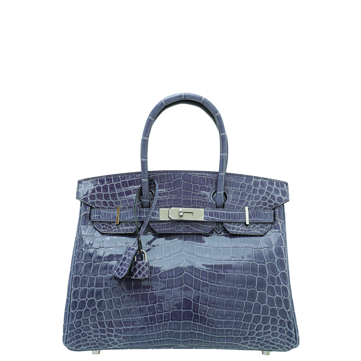 Hermes Bleu Brighton Shiny Niloticus Crocodile Birkin 30 Bag