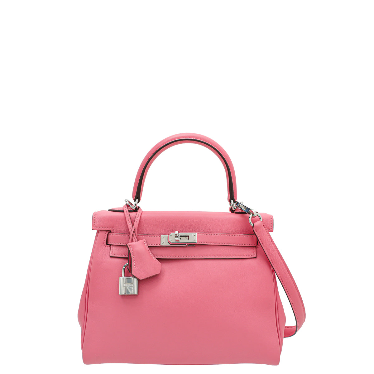 Hermes Rose Azalee Evercolor Retourne Kelly 25 Bag