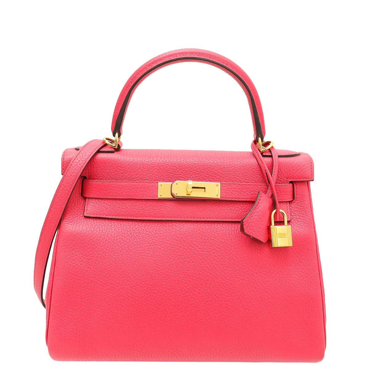 Hermes Rose Tyrien Retourne Kelly 28 Bag