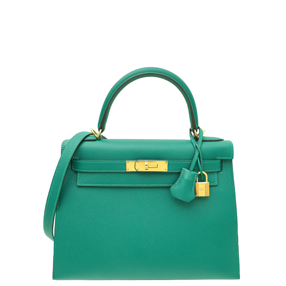 Hermes Malachite Sellier Kelly 28 Bag