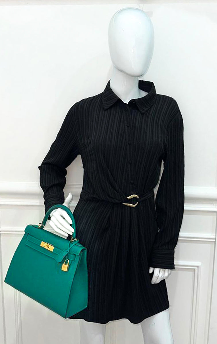 Hermes Malachite Sellier Kelly 28 Bag