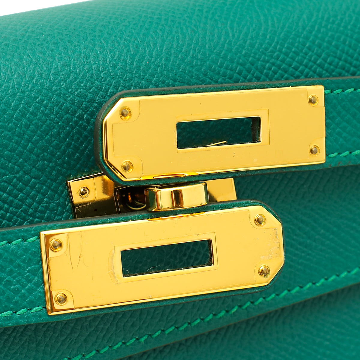 Hermes Malachite Sellier Kelly 28 Bag