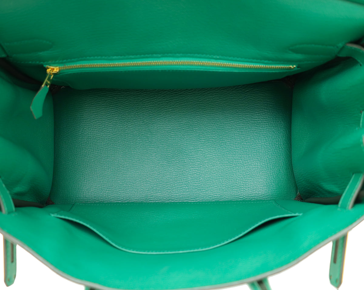 Hermes Vert Vertigo Retourne Birkin 30 Bag