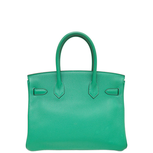 Hermes Vert Vertigo Retourne Birkin 30 Bag