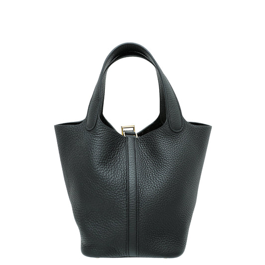 Hermes Noir Picotin Lock 18 Bag