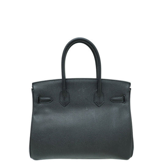 Hermes Noir Birkin 30 Bag