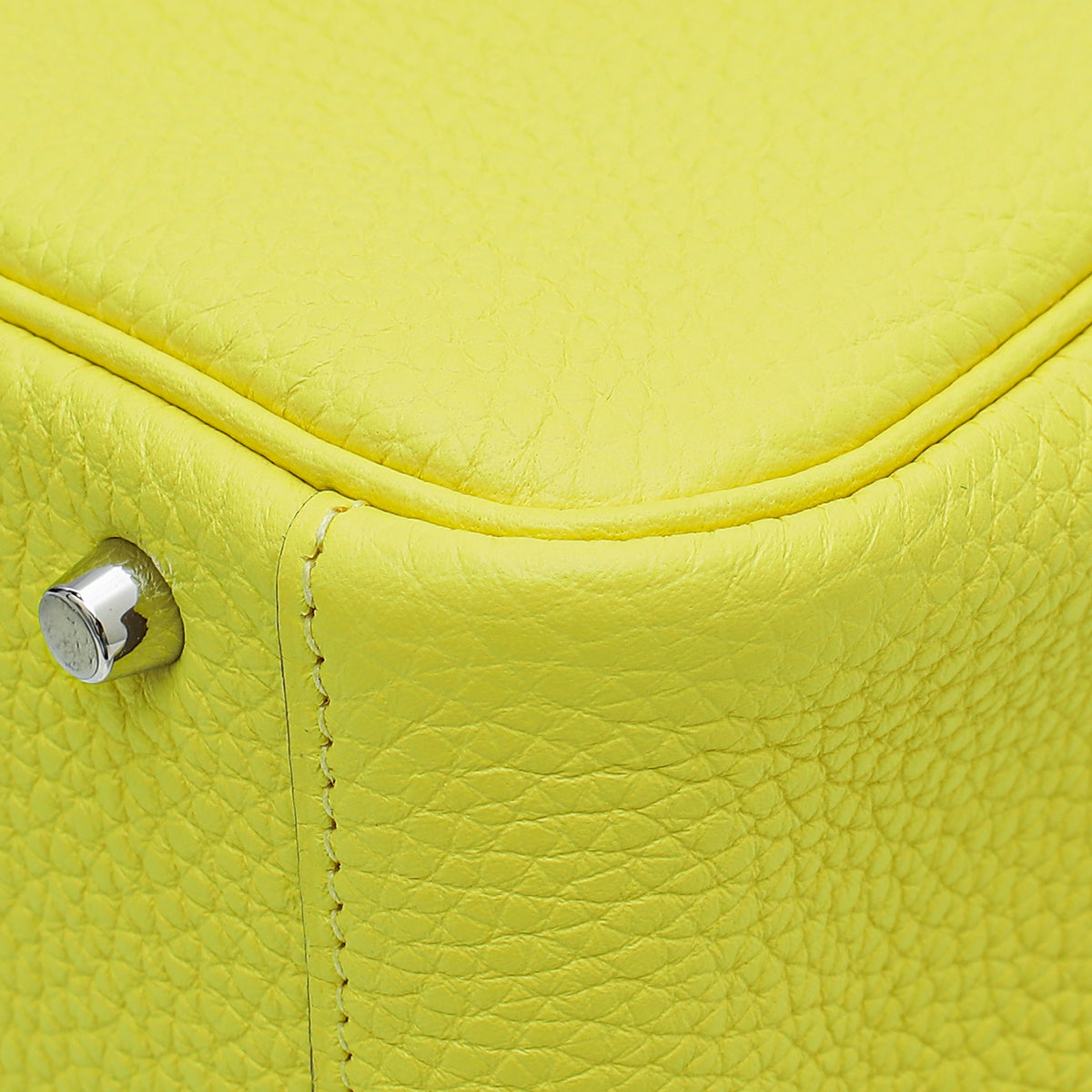 Hermes Lime Mini Lindy Bag W/ Sangle Maxi Quadrille Strap