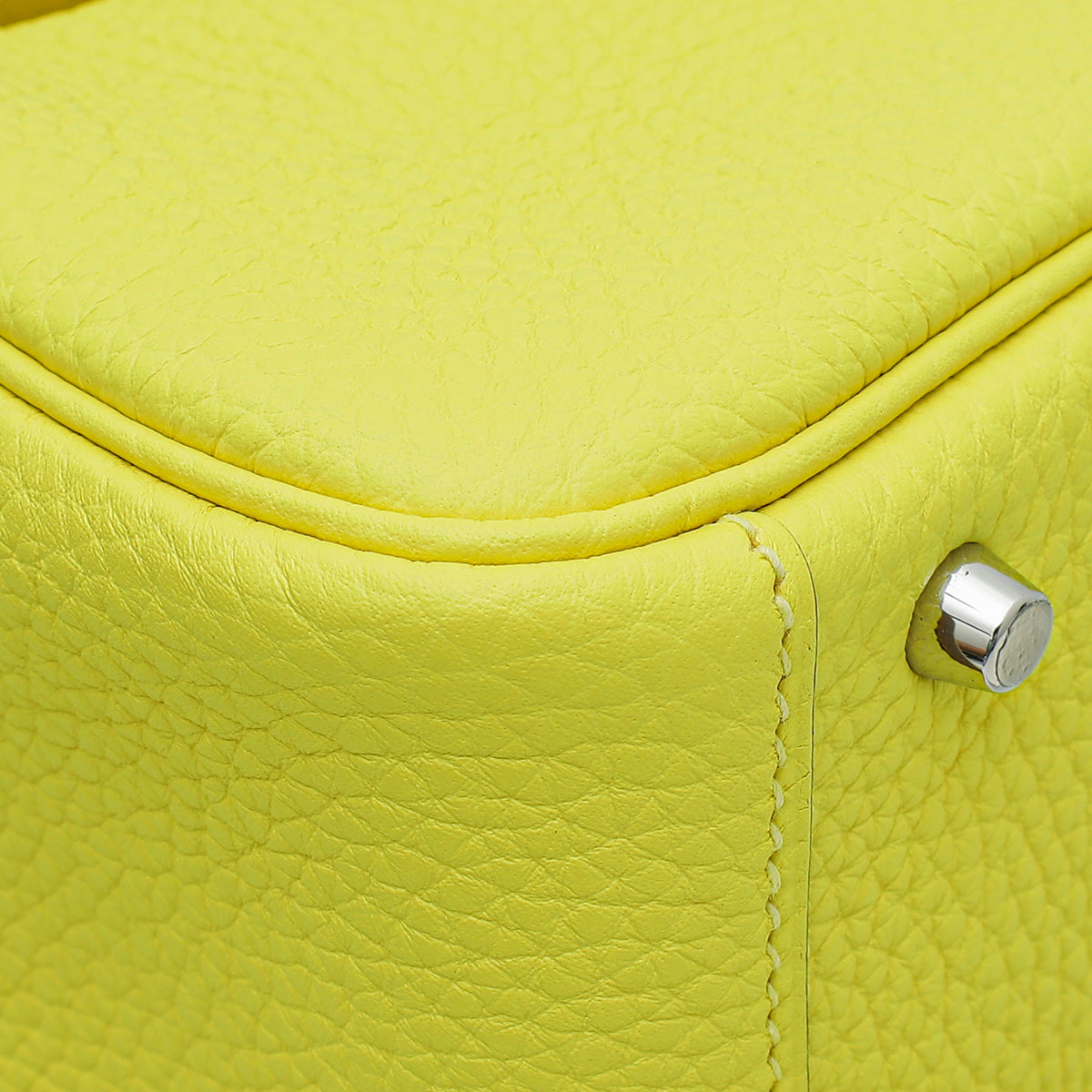 Hermes Lime Mini Lindy Bag W/ Sangle Maxi Quadrille Strap