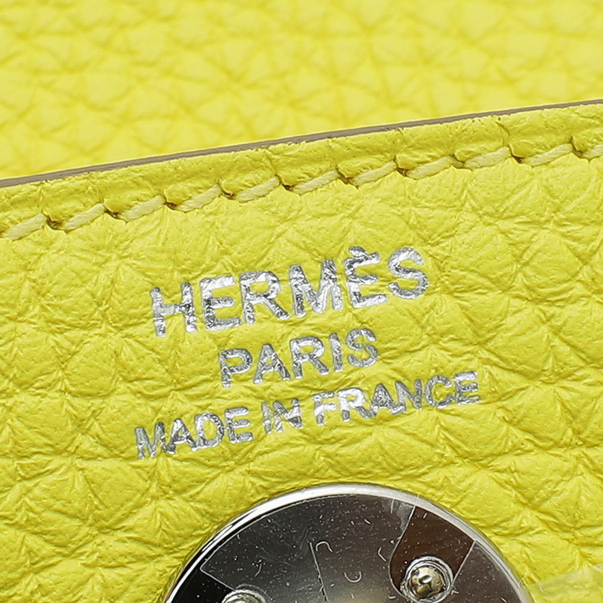 Hermes Lime Mini Lindy Bag W/ Sangle Maxi Quadrille Strap