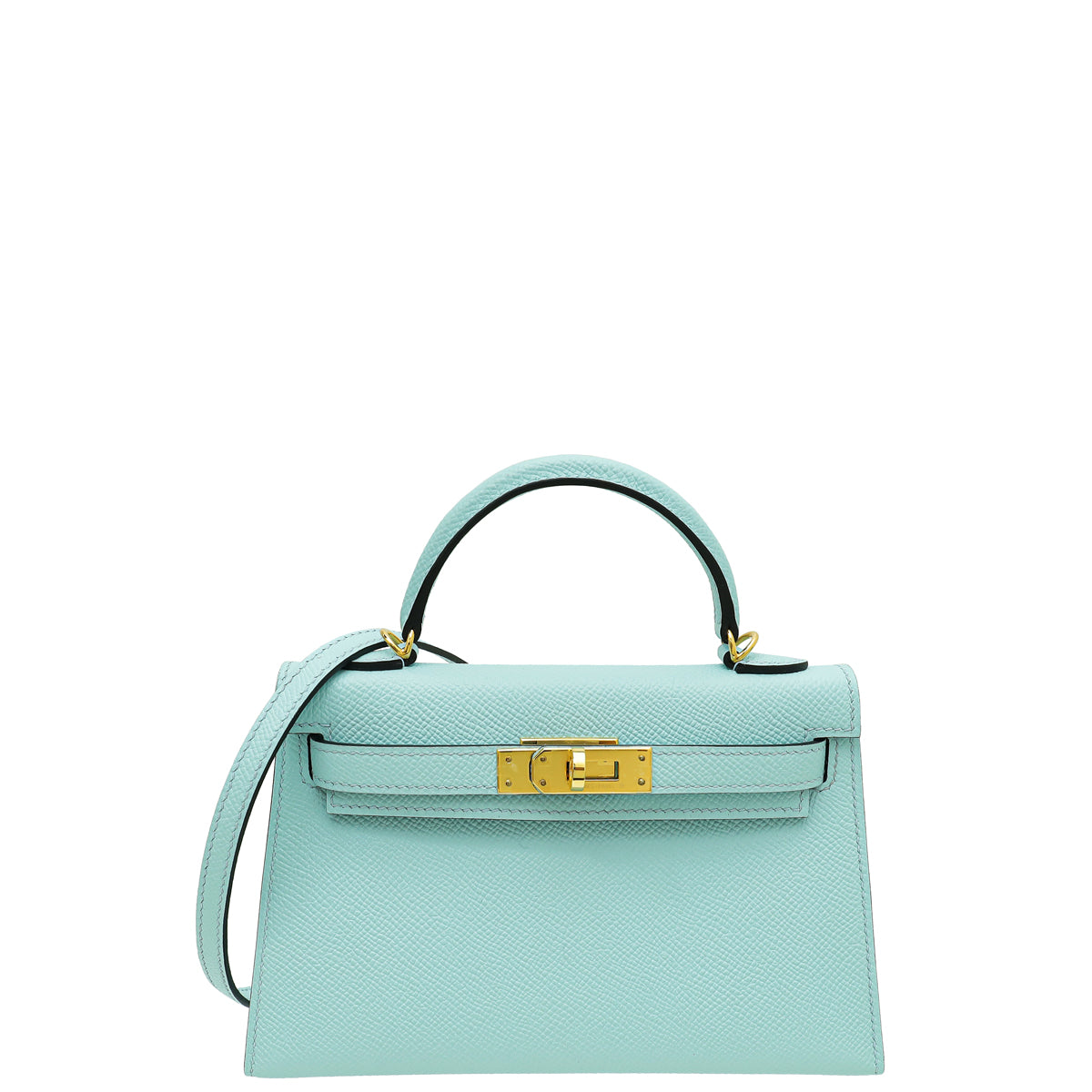 Hermes Bleu Zephyr Sellier Mini Kelly Bag