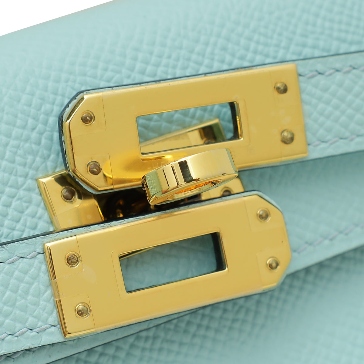 Hermes Bleu Zephyr Sellier Mini Kelly Bag