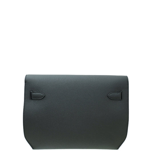 Hermes Noir Kelly depeches 25 Pouch