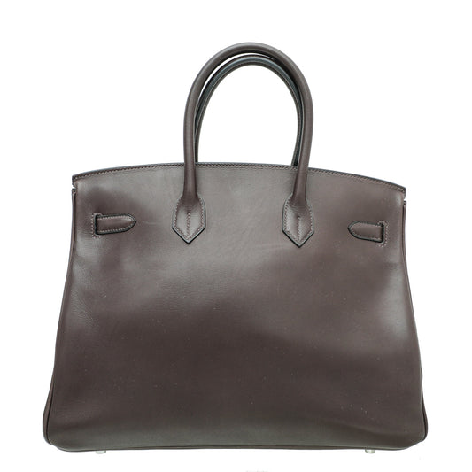 Hermes Barenia Chocolate Birkin 35 Bag