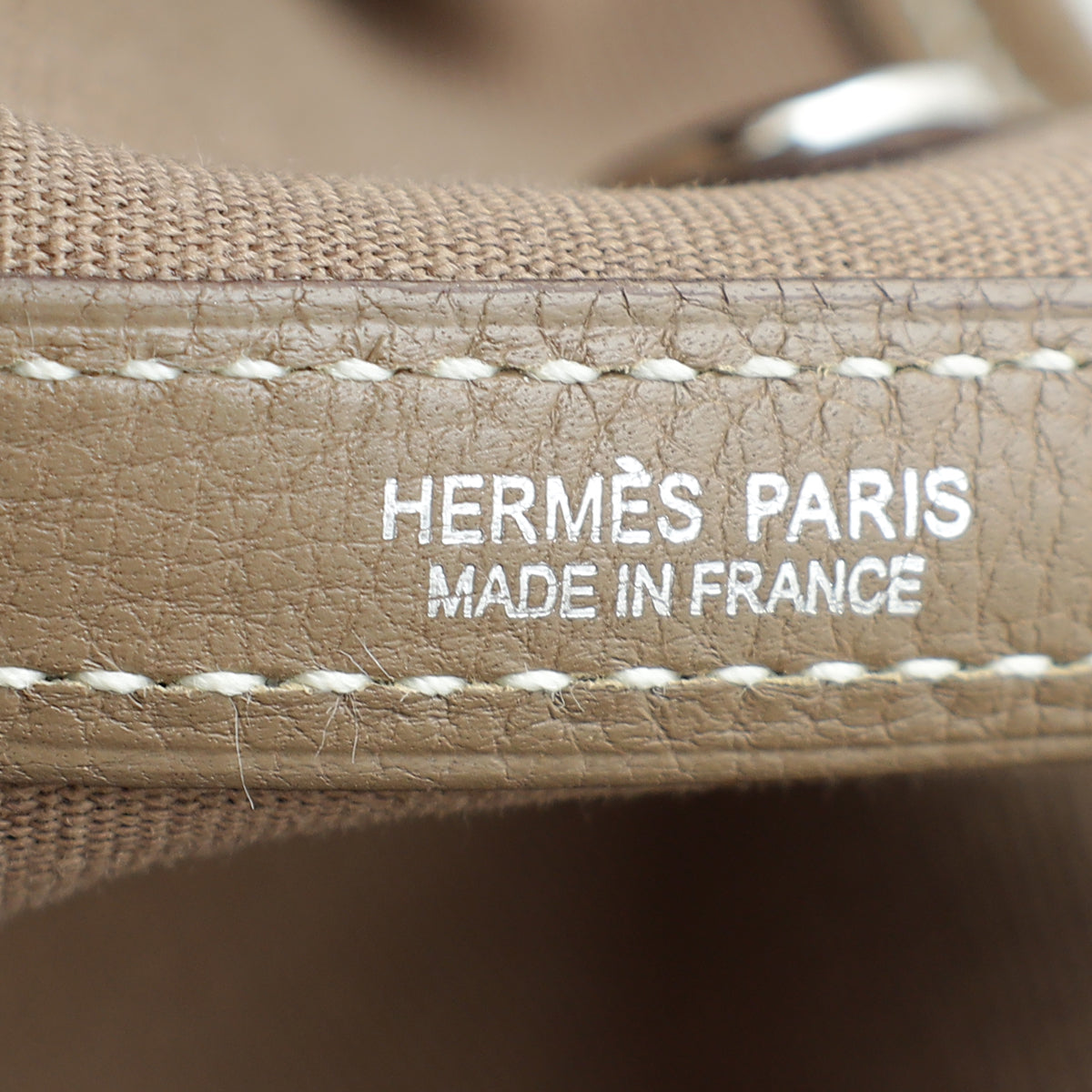 Hermes Etoupe Party Garden 36 Negonda Toile Bag