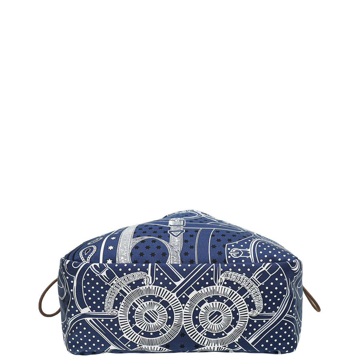 Hermes Bleu Nuit Fourbi 25 "Eperons d'Or" Print Pouch