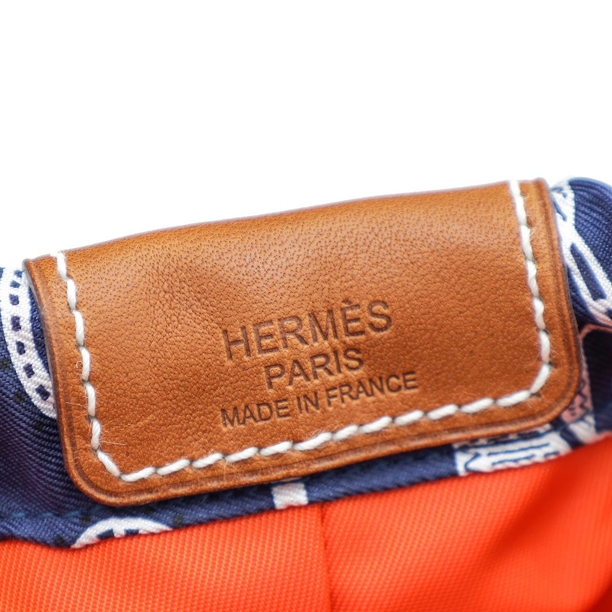 Hermes Bleu Nuit Fourbi 25 "Eperons d'Or" Print Pouch