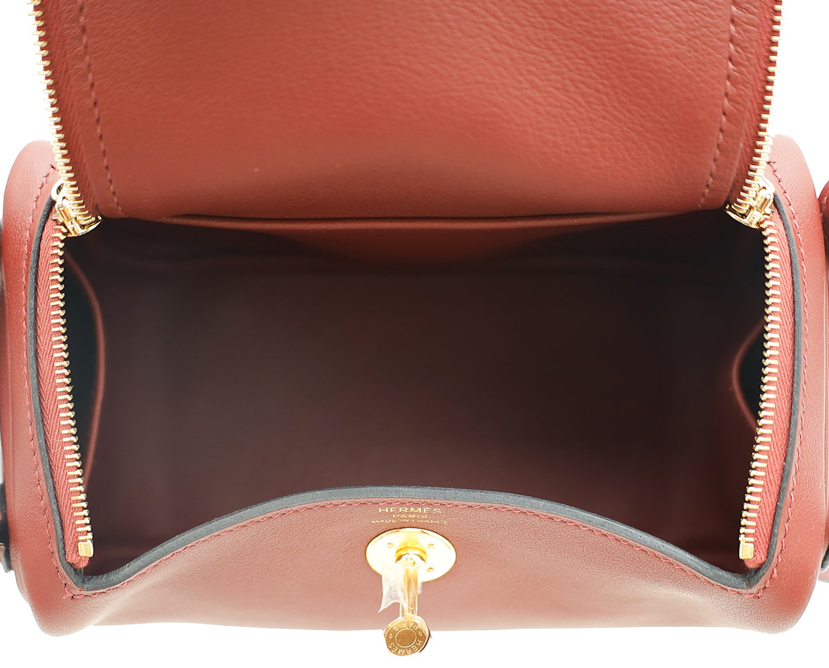 Hermes Rouge H Mini Lindy Bag