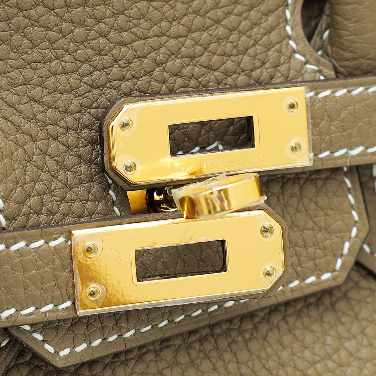 Hermes Etoupe Retourne Birkin 25 Bag