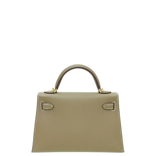 Hermes Etoupe Mini Sellier Kelly Bag