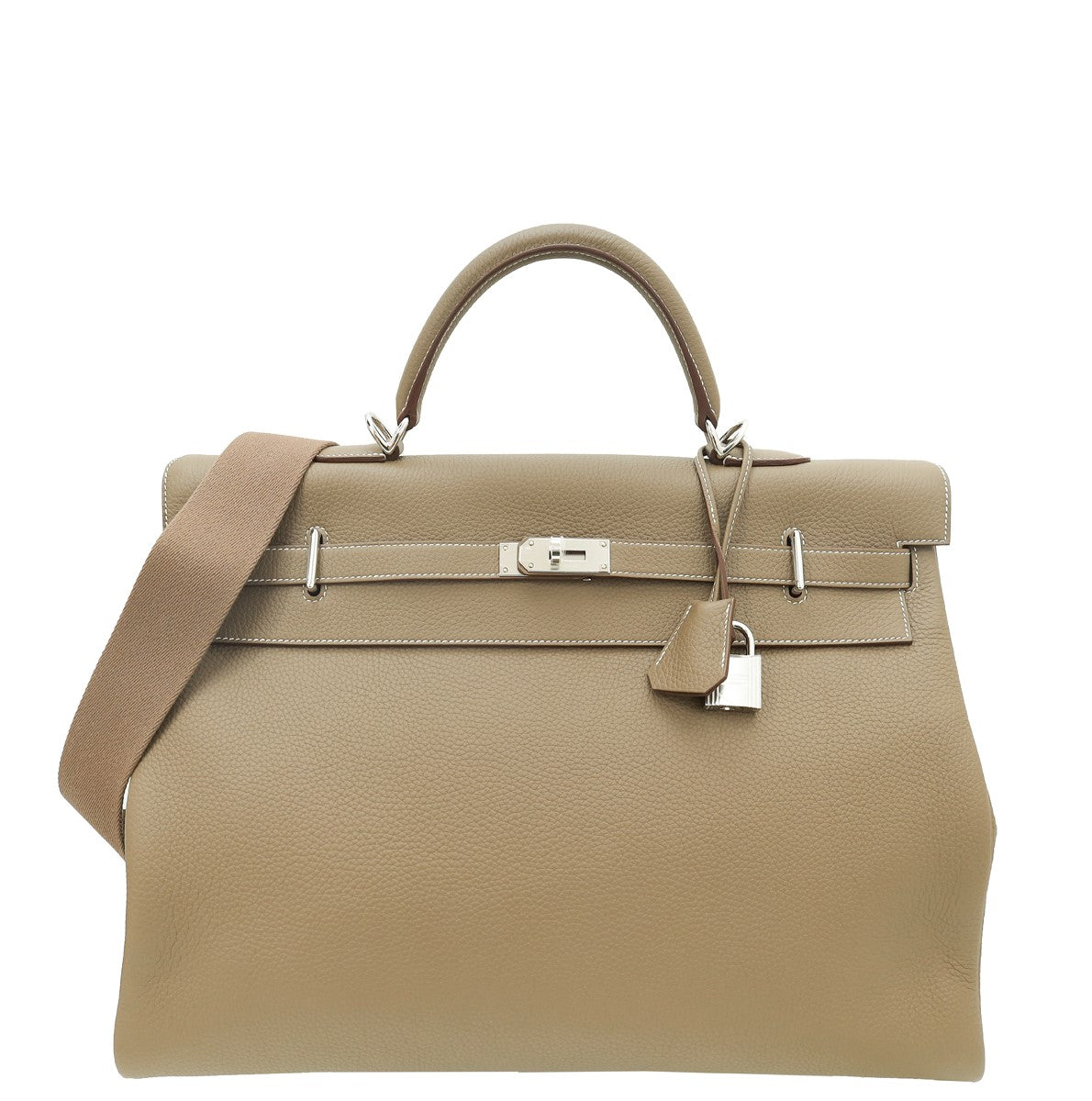 Hermes Etoupe Voyage Kelly 50 Bag