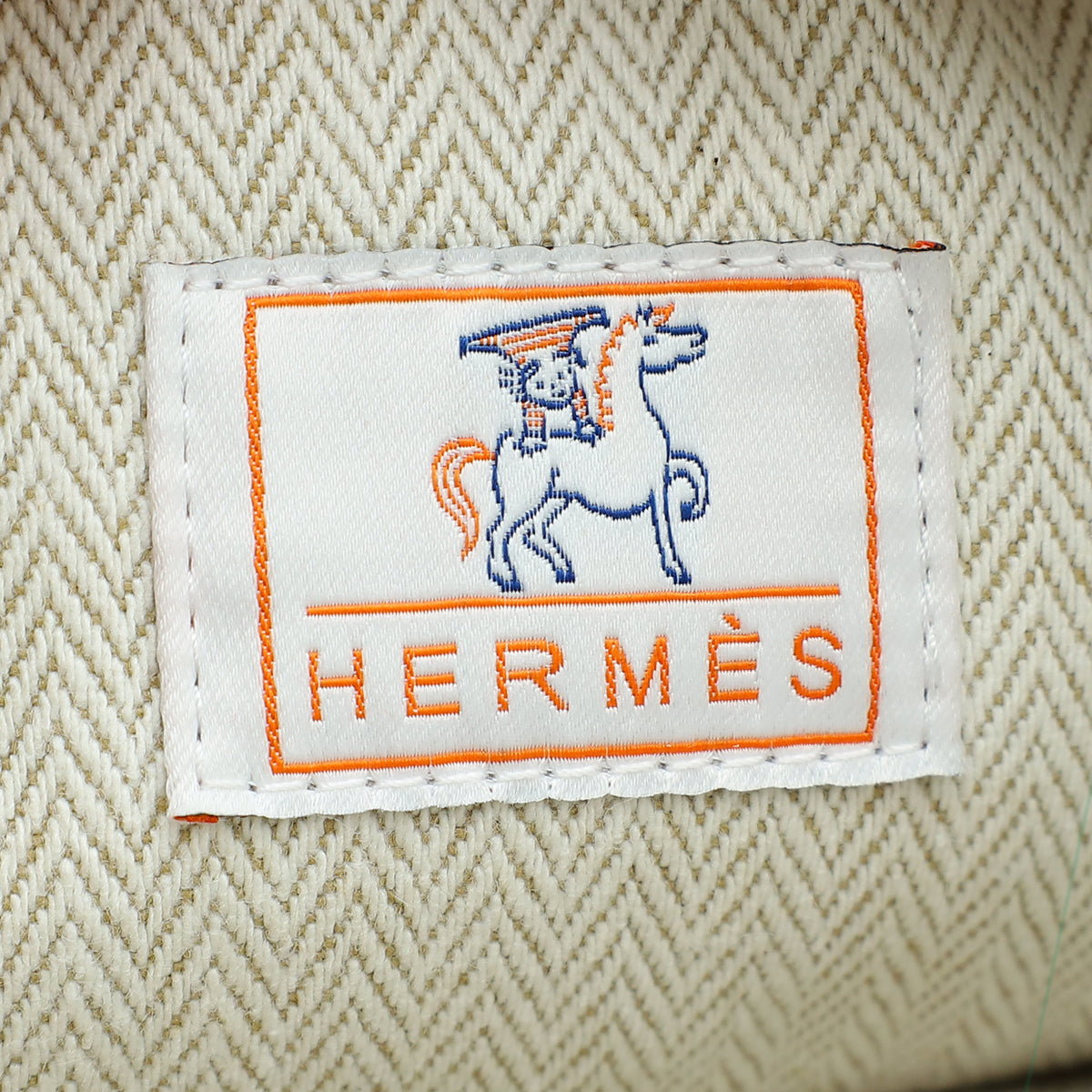 Hermes Biscuit Bride-a-Brac Cabriole Herringbone Large Case Pouch