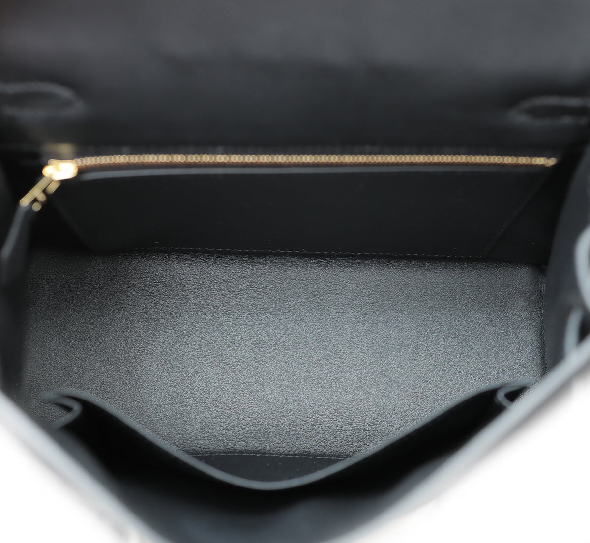 Hermes Noir Padded Sellier Kelly 25 Bag