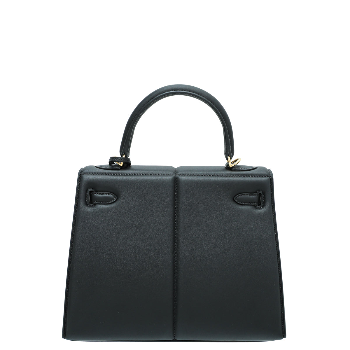 Hermes Noir Padded Sellier Kelly 25 Bag