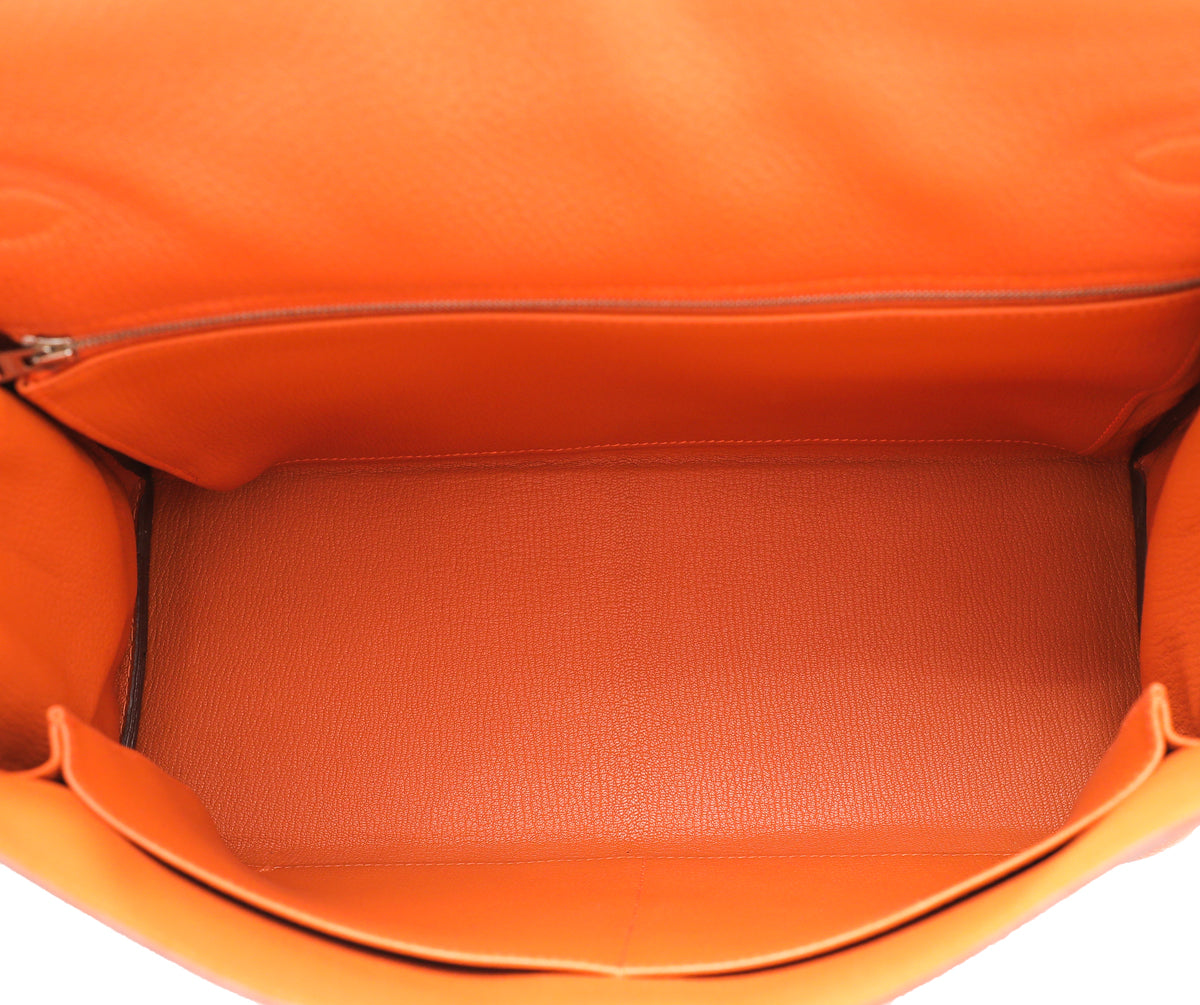 Hermes Orange Retourne Kelly 35 Bag