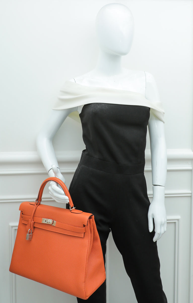 Hermes Orange Retourne Kelly 35 Bag