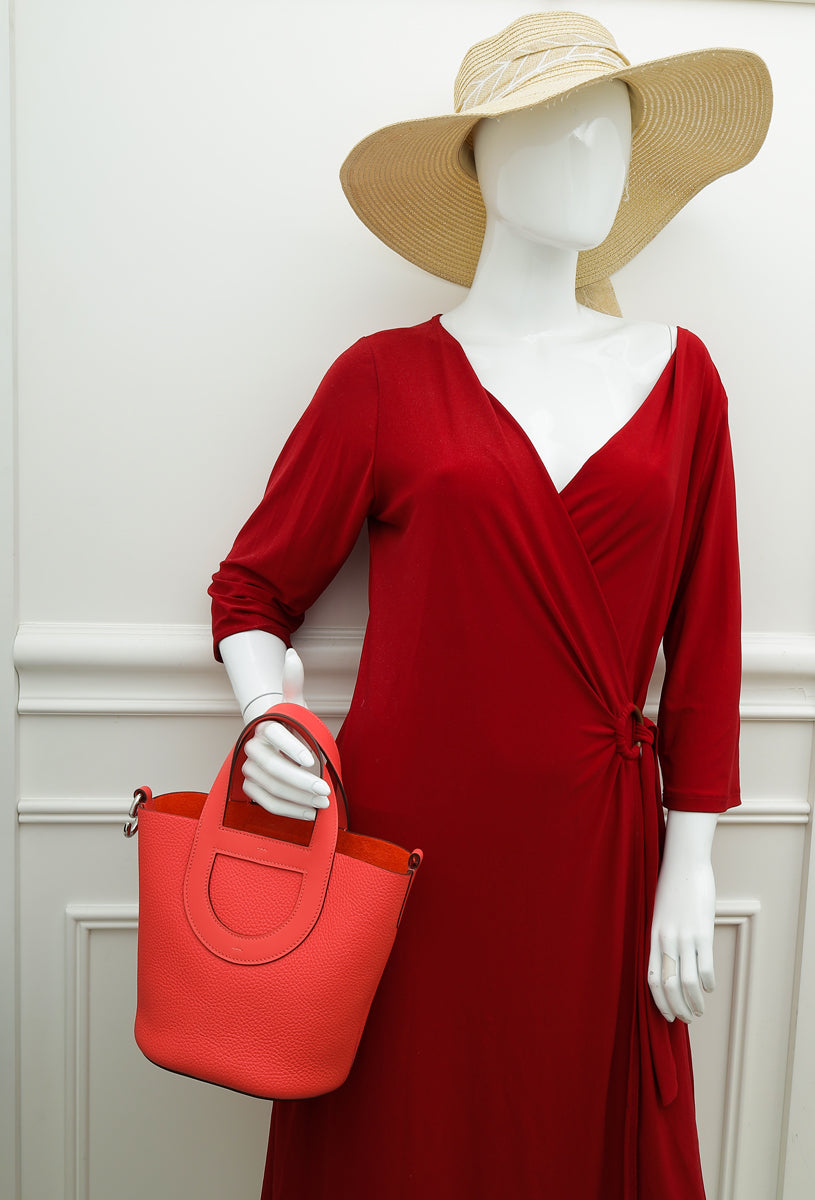 Hermes Rose Texas In-The-Loop 18 Bag