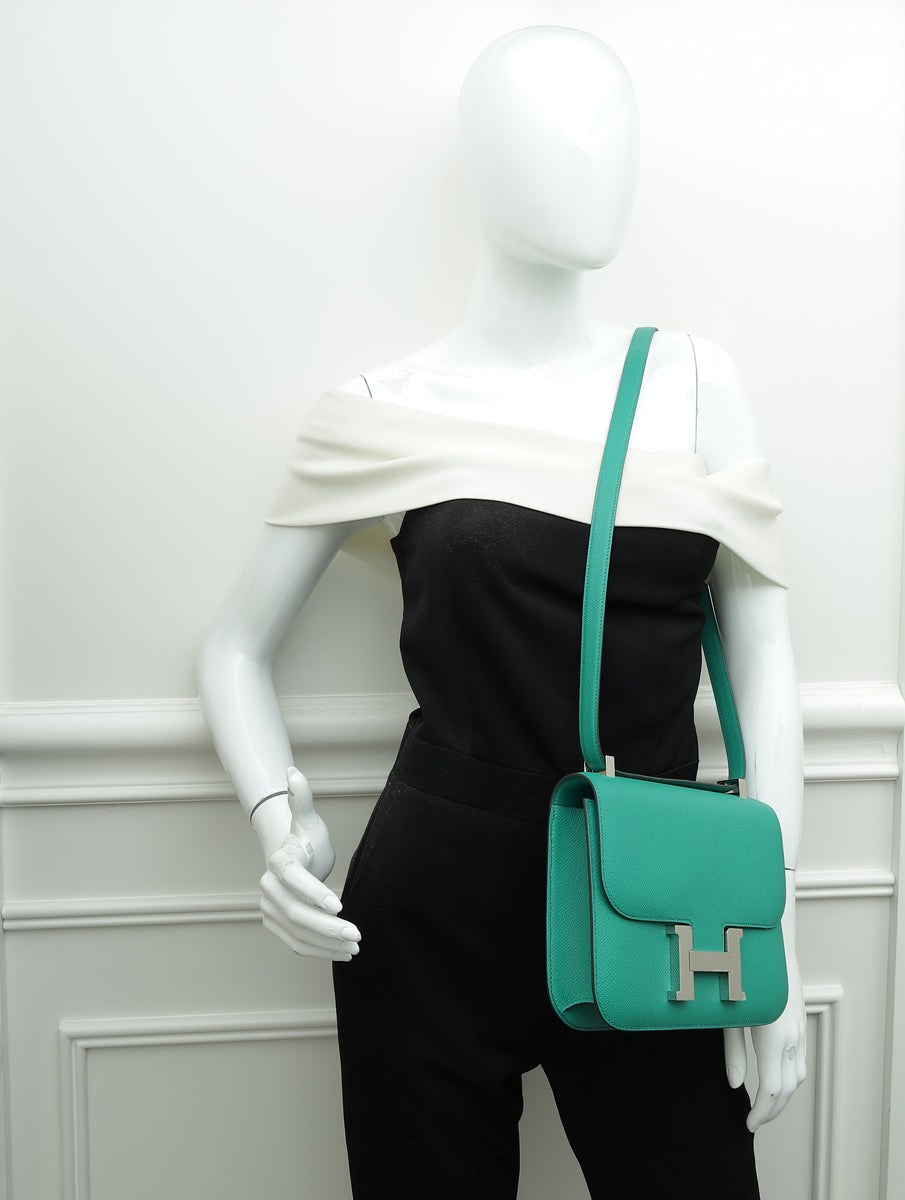 Hermes Vert Jade Re-Edition Constance 24 Bag