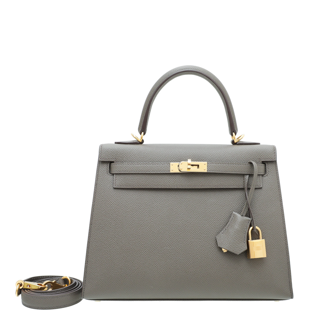 Hermes Gris Etain Kelly 25 Bag