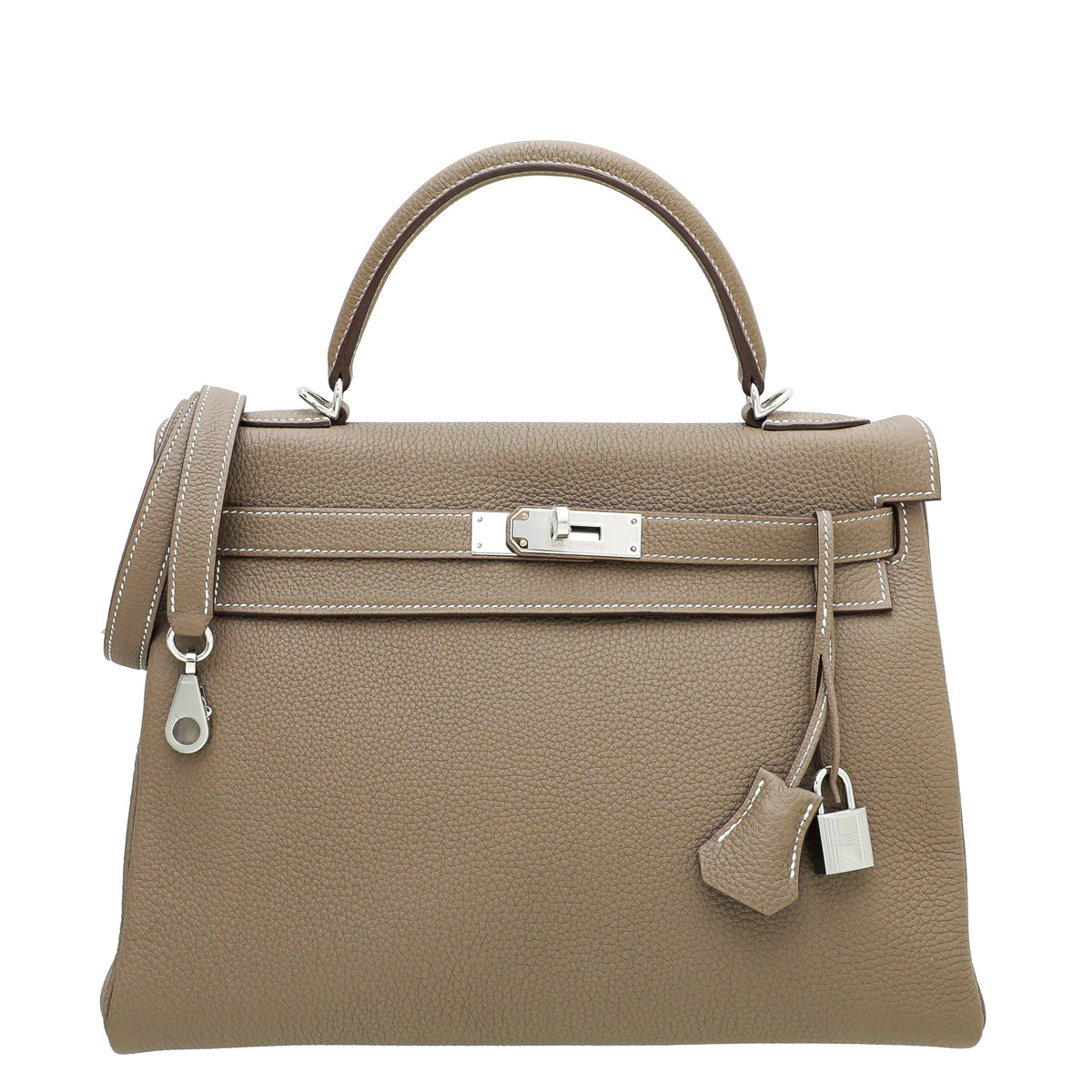 Hermes Etoupe Retourne Kelly 32 Bag