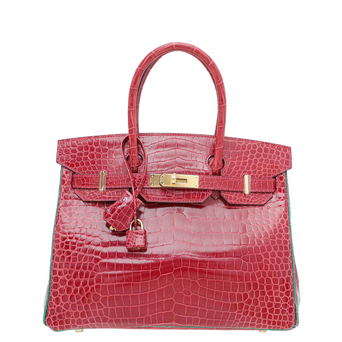 Hermes Bicolor Porosus Crocodile Horseshoe Birkin 30 Bag