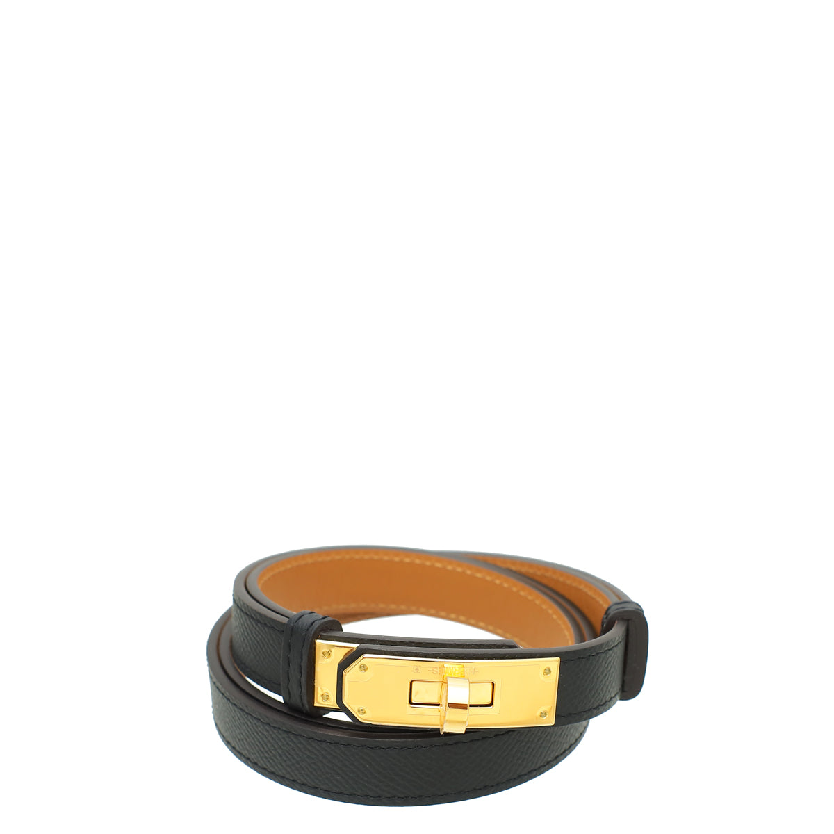 Hermes Noir Kelly 18 Adjustable Belt